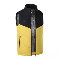 Gilet chauffant femme | VETCHAUD™ veste chauffante Vêtement-chauffant.com jaune et noir M 