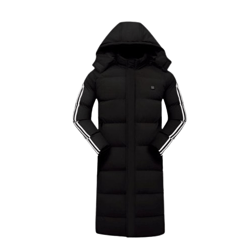 Manteau long chauffant homme