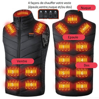 Veste chauffante 17 zones de chauffage Vêtement-chauffant.com 